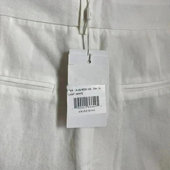 ANINE‎ BING Mila High Waisted Shorts White - Picture 7 of 12